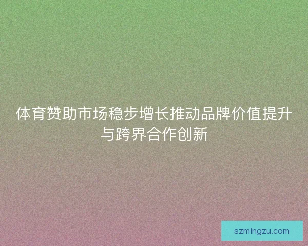 体育赞助市场稳步增长推动品牌价值提升与跨界合作创新